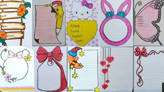 10 cute beautiful project assignment note book designs [upl. by Gnuhp]