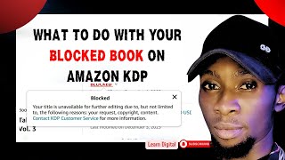 What to Do with Your Blocked book on Amazon KDP [upl. by Moon]