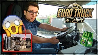 IVRE IL PREND LE VOLANT CA TOURNE MAL Euro Truck Simulator 2 [upl. by Einneg]