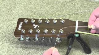 How to Restring a 12String Guitar and fix a cracked bridge [upl. by Rivera146]