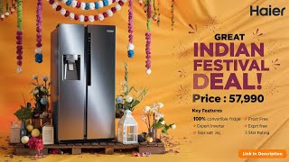 Great Indian Festival Haier 596 L Frost Free Side by Side Refrigerator views [upl. by Gipsy]