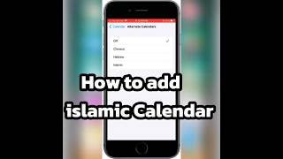 how to add islamic calendar on iphone iphone iphonesettings iphonetricks islamiccalendar viral [upl. by Isborne738]