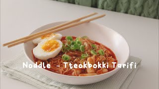 Noodle Ve Tteokbokki Nasıl yapılır Evde Noodle Yapımı 🍜 [upl. by Jair]