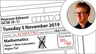 100 in 20MINS  Edexcel GCSE Maths November 2019 Paper 1 Higher Walkthrough [upl. by Sikes663]