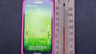 App Thermometer no internet Android SHealth Samsung Galaxy S4 temperature and humidity sensor [upl. by Aivilo]