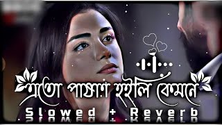 এতো পাষাণ হইলি কেমনে😔🥀  Bangla Folk  SlowedReverb Lofi Song  Bangla Song 2024 [upl. by Cutlerr169]