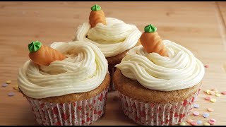 Cupcakes vegan mit Karotten und süßem Versteck ohne Ei ohne Mixer einfach und schnell 🥕🐰🧁 [upl. by Babcock536]