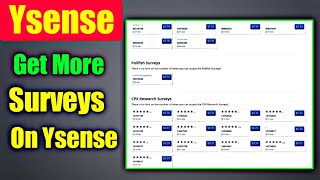 How to Get More Surveys On ySenseSurveys Tips [upl. by Acissehc]