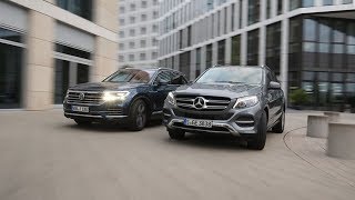 2018 Mercedes GLE 350d vs 2019 Volkswagen Touareg 30TDI [upl. by Andrews304]