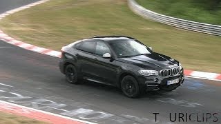 2015 BMW X6 M50d F16 in action on the Nürburgring Nordschleife [upl. by Nerradal]