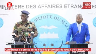 🔴 CONFÉRENCE DE PRESSE  RETRAIT DE LA MINUSMA [upl. by Borek255]