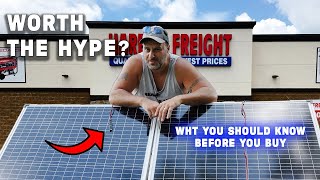 Harbor Freight Solar Panels and WHAT YOU NEED TO KNOW before you buy them [upl. by Aicetel]