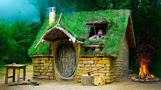 Witness the Incredible  Building a Hobbit Shelter in Just 2 Days Part 1 [upl. by Gascony517]