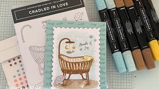 Live Crafting with the Cradled in Love stamp set  SaleABration 2024 [upl. by Olihs]