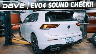 DBV2 MK8 EVO4 4quot Downpipe Sound Check [upl. by Cati]