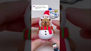 Making a Christmas Snowman Capybara shorts [upl. by Triplett]