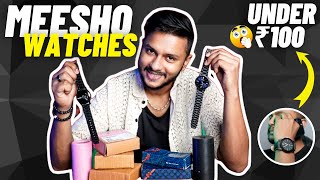 I Bought 7 Saste Watches from Meesho 🔥 Under Rs 100 [upl. by Ennahgiel365]