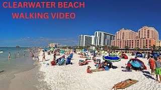 CLEARWATER BEACH WALKING VIDEO  FLORIDA BEACH WALKING VIDEO [upl. by Htrap]