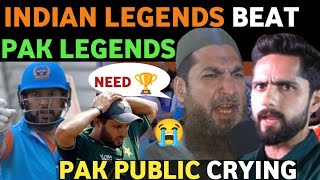 INDIAN CHAMPIONS BEAT PAK IN FINAL IND WON LEGENDS TROPHY PAK PUBLIC SAD REACTION AFTER DEFEAT [upl. by Quartus]