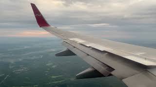 ак nordwind airlines посадка в Томске  airline nordwind airlines landing in Tomsk  B 737  800 [upl. by Cordelia955]