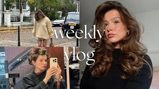 weekly vlog  getting Matilda Djerf bangs autumn days out in London  lots of self care [upl. by Trin]