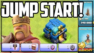 FAST Start to TOWN HALL 12 Gold Pass Clash of Clans 71 [upl. by Blondell]