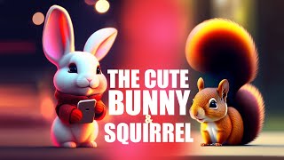 The Cute Bunny amp Squirrel  Cartoon Story for kids  Funny videos for babies [upl. by Idnis646]