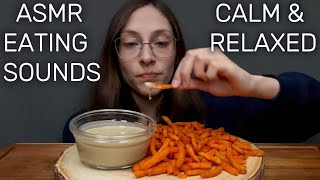 EATING SWEET POTATO FRIES DIPPED IN TAHINI  CALM AND RELAXED EATING  WITHOUT TALKING [upl. by Erland]