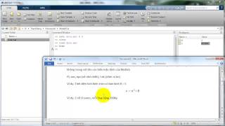 Matlab  Cơ bản  Command Window [upl. by Monjan]