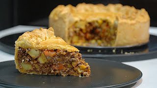 Classic Mince Beef and Oven Roasted Potato Pie [upl. by Nauqes]