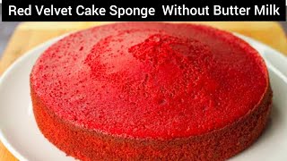 Valentinday Special Cake Recipe  No Oven Red Velvet Cake Sponge Recipe [upl. by Nyltyak]