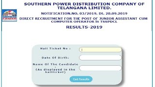 TSSPDCL JLM JACO JPO 2019 RESULT OUT [upl. by Anitserp]