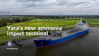 Yaras new ammonia import terminal in Brunsbüttel Germany [upl. by Aissyla]