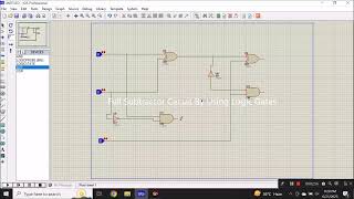 Full subtractor Proteous Circuit [upl. by Landsman594]