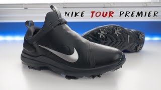 Nike Tour Premiere Golf Shoe  Unboxing Review amp On Feet [upl. by Yatnod]