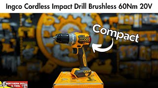 Testing the Ingco Compact Cordless Impact Drill Brushless 60Nm 20V CIDLI206021 [upl. by Gabie]