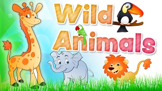 The ANIMALS for kids  Wild animals english vocabulary [upl. by Bessie355]