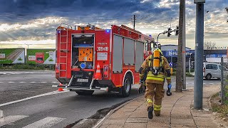 Helmet cam Pożar warsztatu w Opolu W akcji 5 zastępów [upl. by Ernestine]