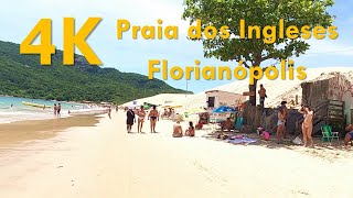 4K  PRAIA DOS INGLESES  FLORIANÓPOLIS  VERÃO 2023  SANTA CATARINA  BRAZIL [upl. by Aynot449]