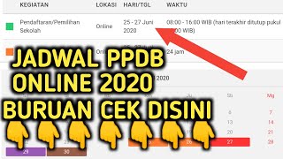 JADWAL PENDAFTARAN PPDB ONLINE 2020 [upl. by Holli271]