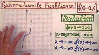 Ganzrationale Funktionen Verhalten im unendlichen und nahe Null Einführung Teil 1 [upl. by Rett961]