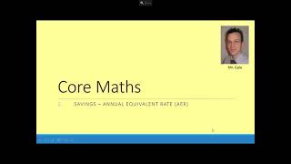 Annual Equivalent Rate  AER  Core Maths Level 3 [upl. by Aloisius]