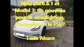 Tesla model 3 et Mise à jour 202081 visualisation des panneaux autopilot quelles nouveautés [upl. by Abixah]