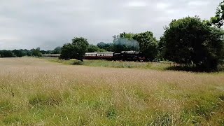 70000 Britannia Climbing out of Hildenborough on the Garden Of England Lunchtime Tour train [upl. by Ellerol]