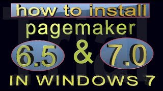 How to install adobe pagemaker 65 amp 70 in Windows 7 step by step tutorial  ntc network [upl. by Vassaux]