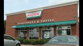 Eating at Krispy Kreme Cake Batter Reese’s Peanut Butter amp New York Cheesecake Doughnuts [upl. by Ajax879]