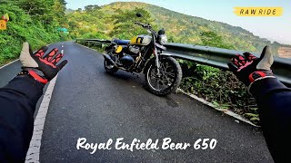 Experiencing Top Speed Of Royal Enfield Bear 650  Raw Exhaust Sound on Mountain Roads [upl. by Dippold]