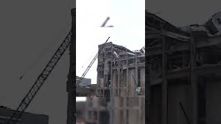 Watch a Giant Wrecking Ball Demolish a Building in Seconds demolition short wreckingball [upl. by Meuser]