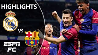 🚨 EL CLASICO 🚨 Real Madrid vs Barcelona  LALIGA Highlights  ESPN FC [upl. by Annabel]