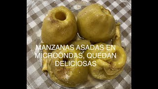 Manzanas asadas en microondas quedan deliciosas🍏🍐🍎 [upl. by Anu]